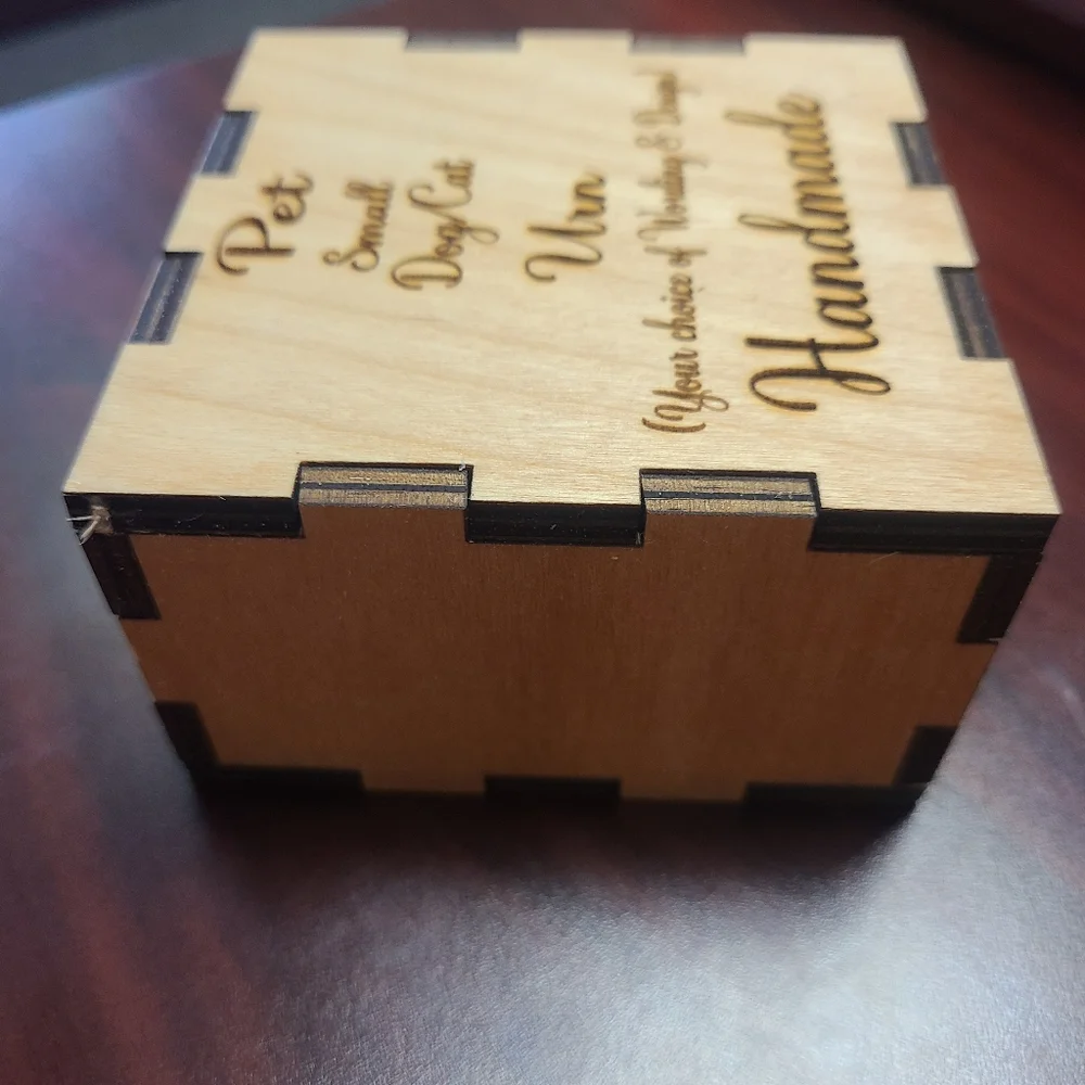 Handmade Pet Urn Box for Small Pet, Personalized